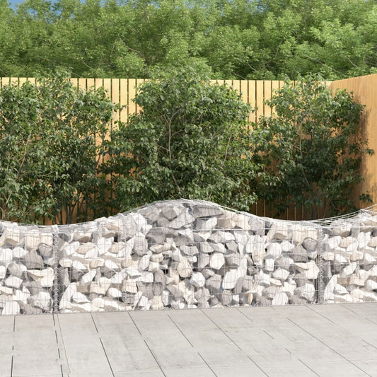 Gabione mit Hochbogen 200x50x60/80 cm Verzinktes Eisen - Pazzar.ch