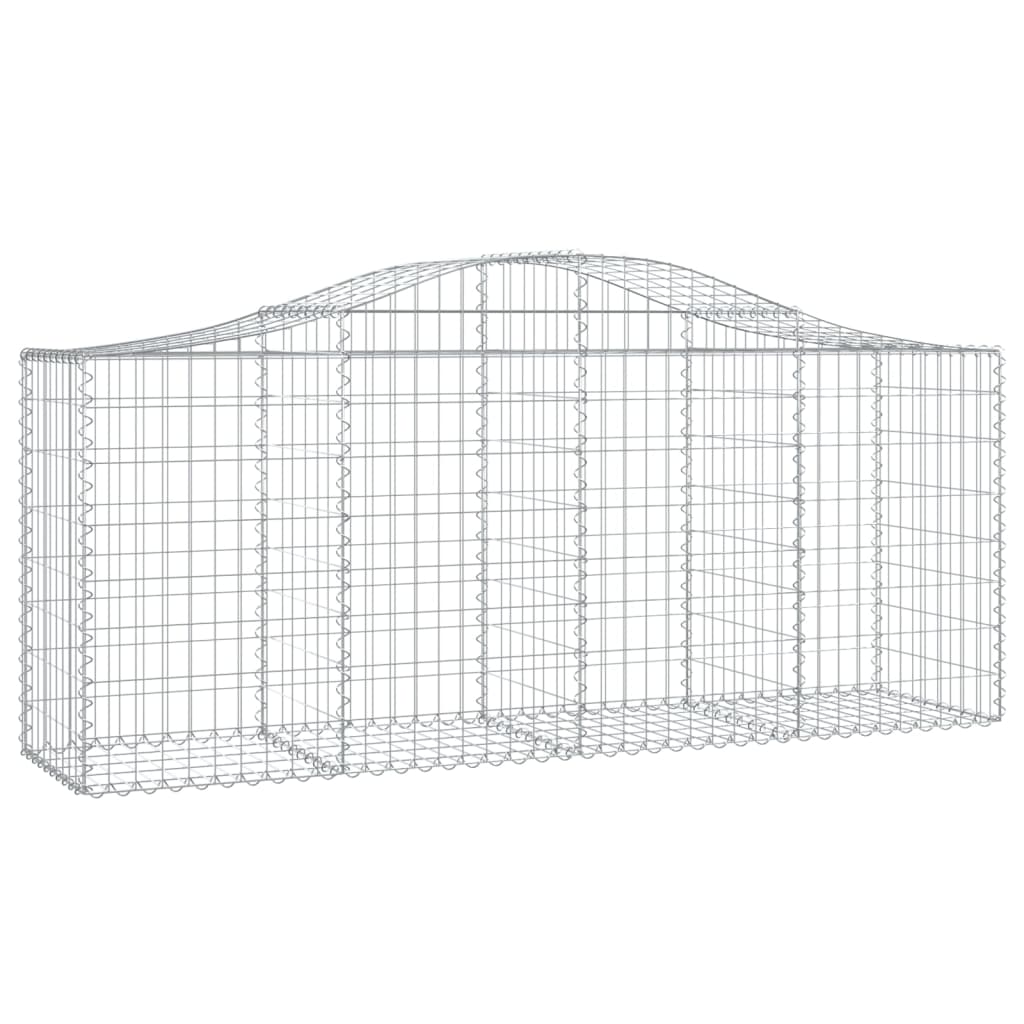 Gabione mit Hochbogen 200x50x80/100 cm Verzinktes Eisen - Pazzar.ch