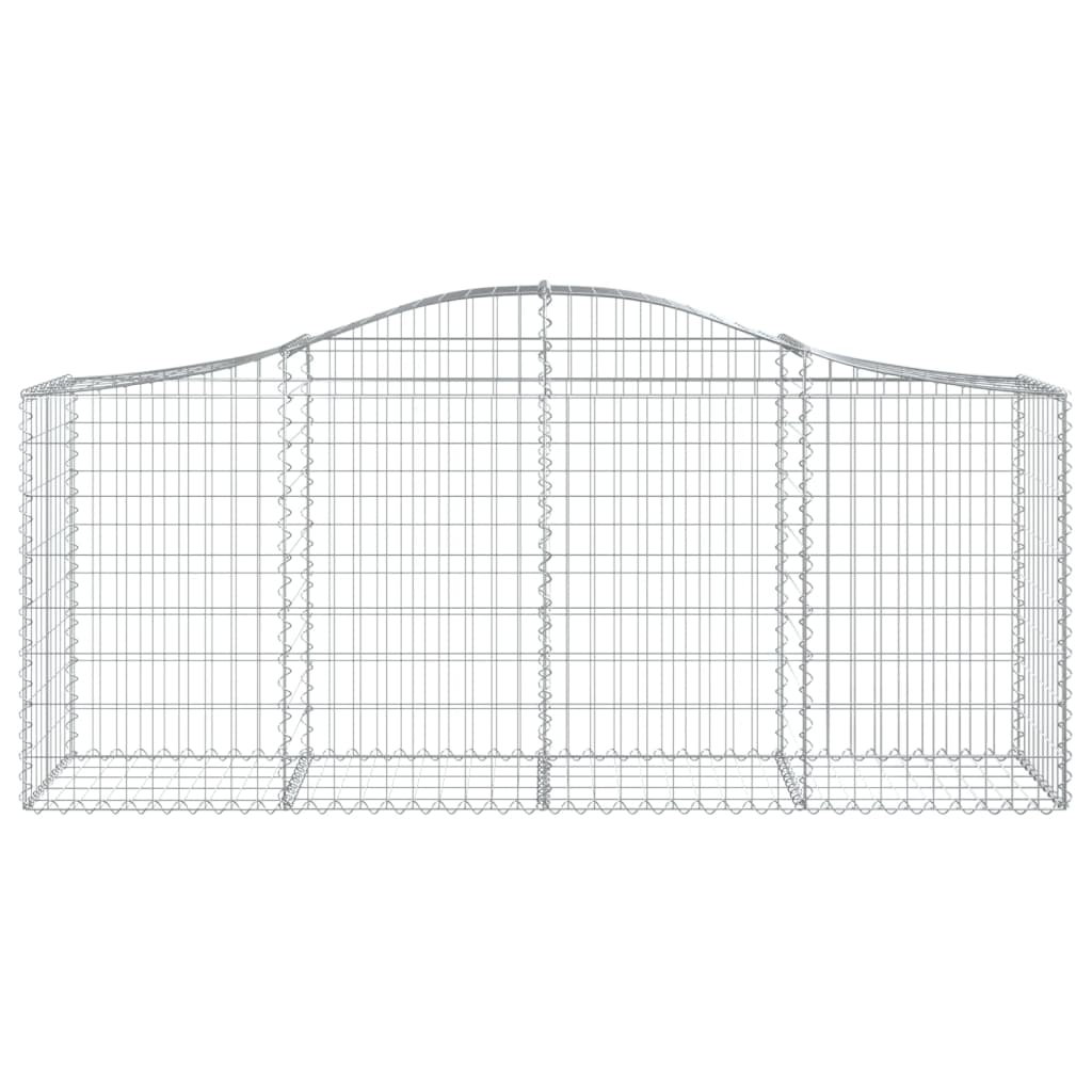 Gabione mit Hochbogen 200x50x80/100 cm Verzinktes Eisen - Pazzar.ch