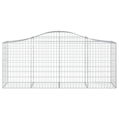 Gabione mit Hochbogen 200x50x80/100 cm Verzinktes Eisen - Pazzar.ch