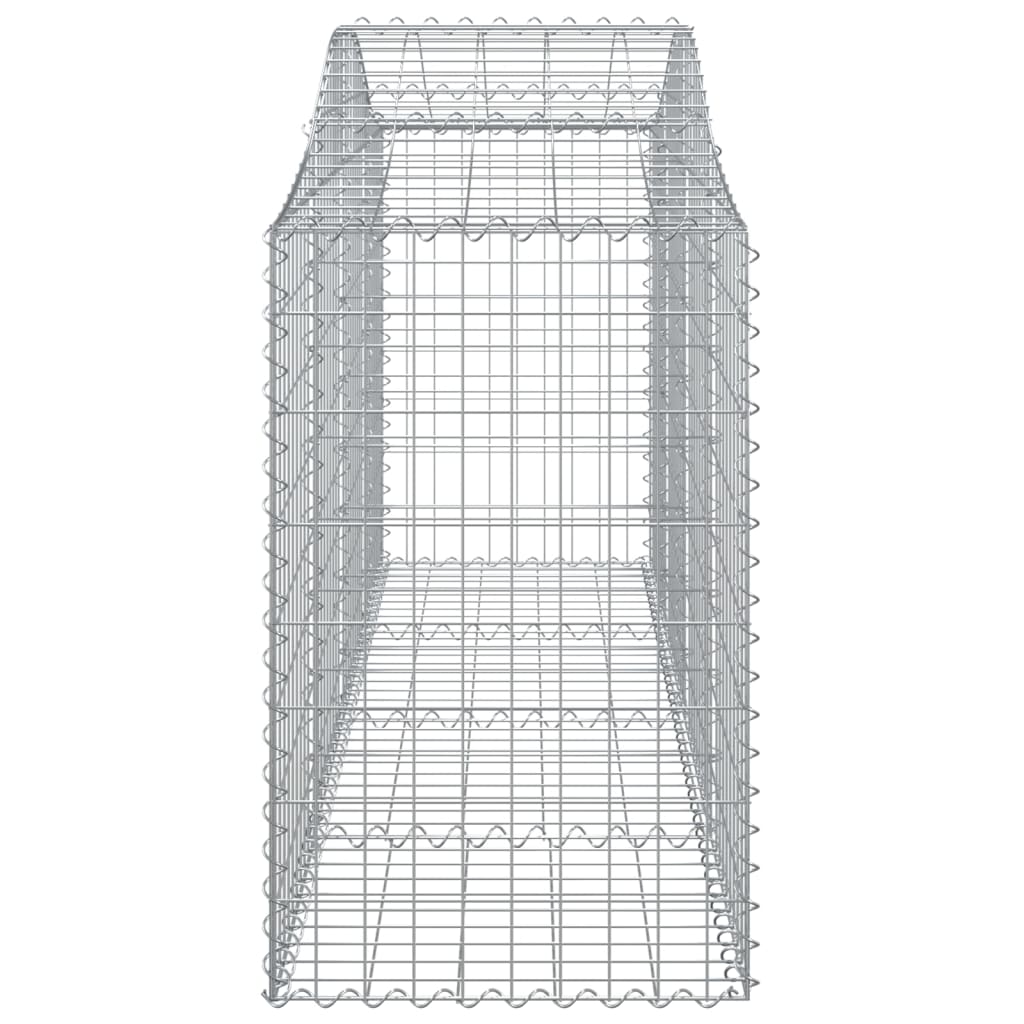 Gabione mit Hochbogen 200x50x80/100 cm Verzinktes Eisen - Pazzar.ch