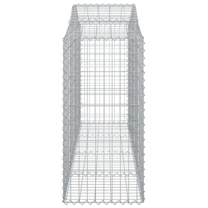 Gabione mit Hochbogen 200x50x120/140 cm Verzinktes Eisen - Pazzar.ch