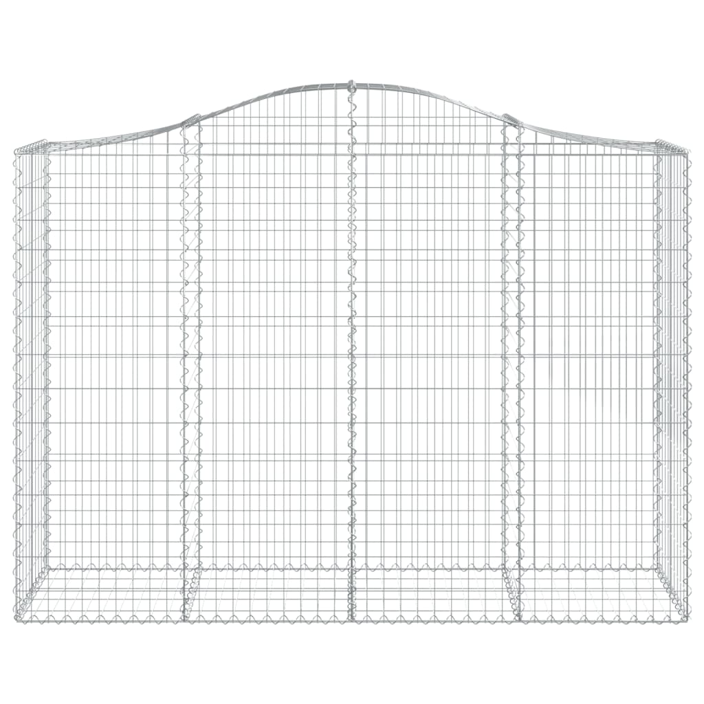 Gabione mit Hochbogen 200x50x140/160 cm Verzinktes Eisen