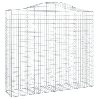 Gabione mit Hochbogen 200x50x180/200 cm Verzinktes Eisen - Pazzar.ch