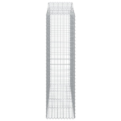 Gabione mit Hochbogen 200x50x180/200 cm Verzinktes Eisen - Pazzar.ch