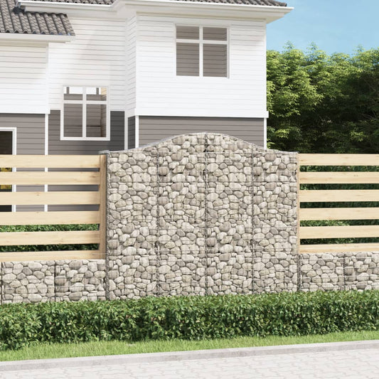 Gabione mit Hochbogen 200x50x180/200 cm Verzinktes Eisen - Pazzar.ch