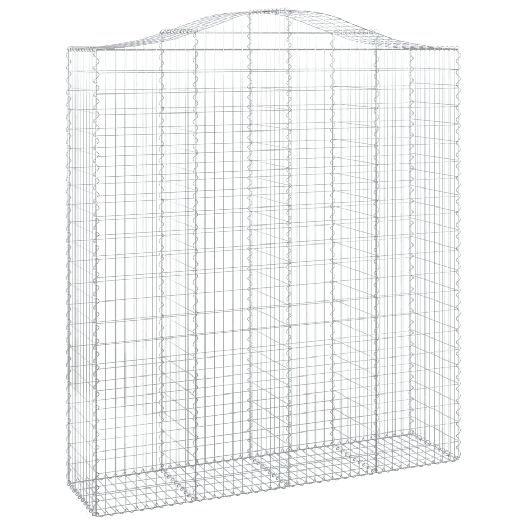 Gabione mit Hochbogen 200x50x220/240 cm Verzinktes Eisen - Pazzar.ch
