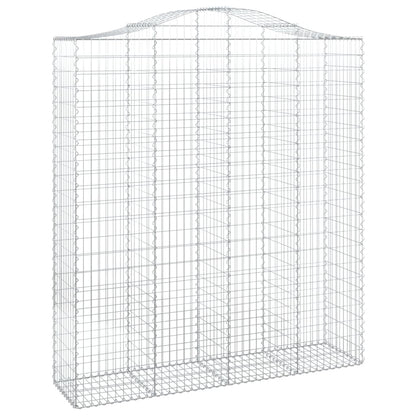 Gabione mit Hochbogen 200x50x220/240 cm Verzinktes Eisen - Pazzar.ch