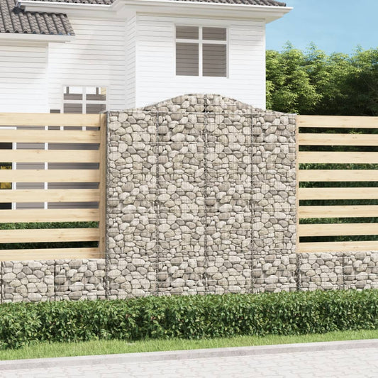 Gabione mit Hochbogen 200x50x220/240 cm Verzinktes Eisen - Pazzar.ch