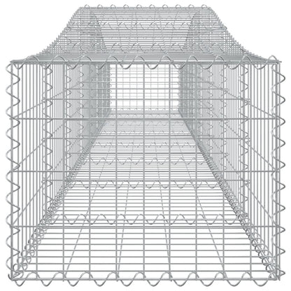 Gabione mit Hochbogen 400x50x40/60 cm Verzinktes Eisen - Pazzar.ch