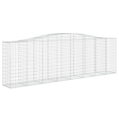 Gabione mit Hochbogen 400x50x120/140 cm Verzinktes Eisen - Pazzar.ch