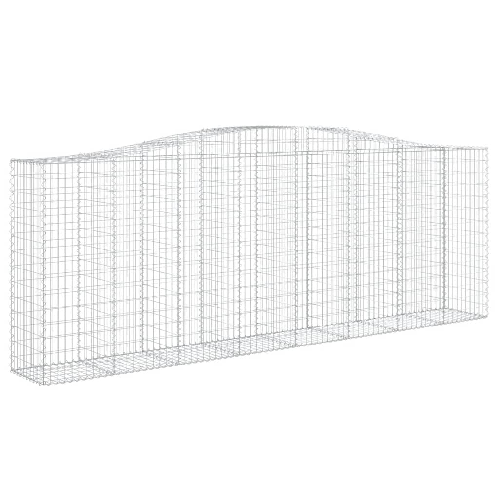 Gabione mit Hochbogen 400x50x140/160 cm Verzinktes Eisen - Pazzar.ch