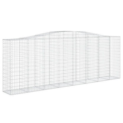 Gabione mit Hochbogen 400x50x140/160 cm Verzinktes Eisen - Pazzar.ch