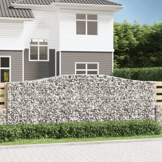Gabione mit Hochbogen 400x50x140/160 cm Verzinktes Eisen - Pazzar.ch