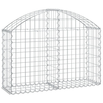 Gabione mit Hochbogen 100x30x60/80 cm Verzinktes Eisen - Pazzar.ch
