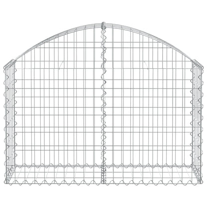 Gabione mit Hochbogen 100x30x60/80 cm Verzinktes Eisen - Pazzar.ch