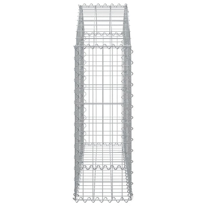 Gabione mit Hochbogen 100x30x80/100 cm Verzinktes Eisen - Pazzar.ch