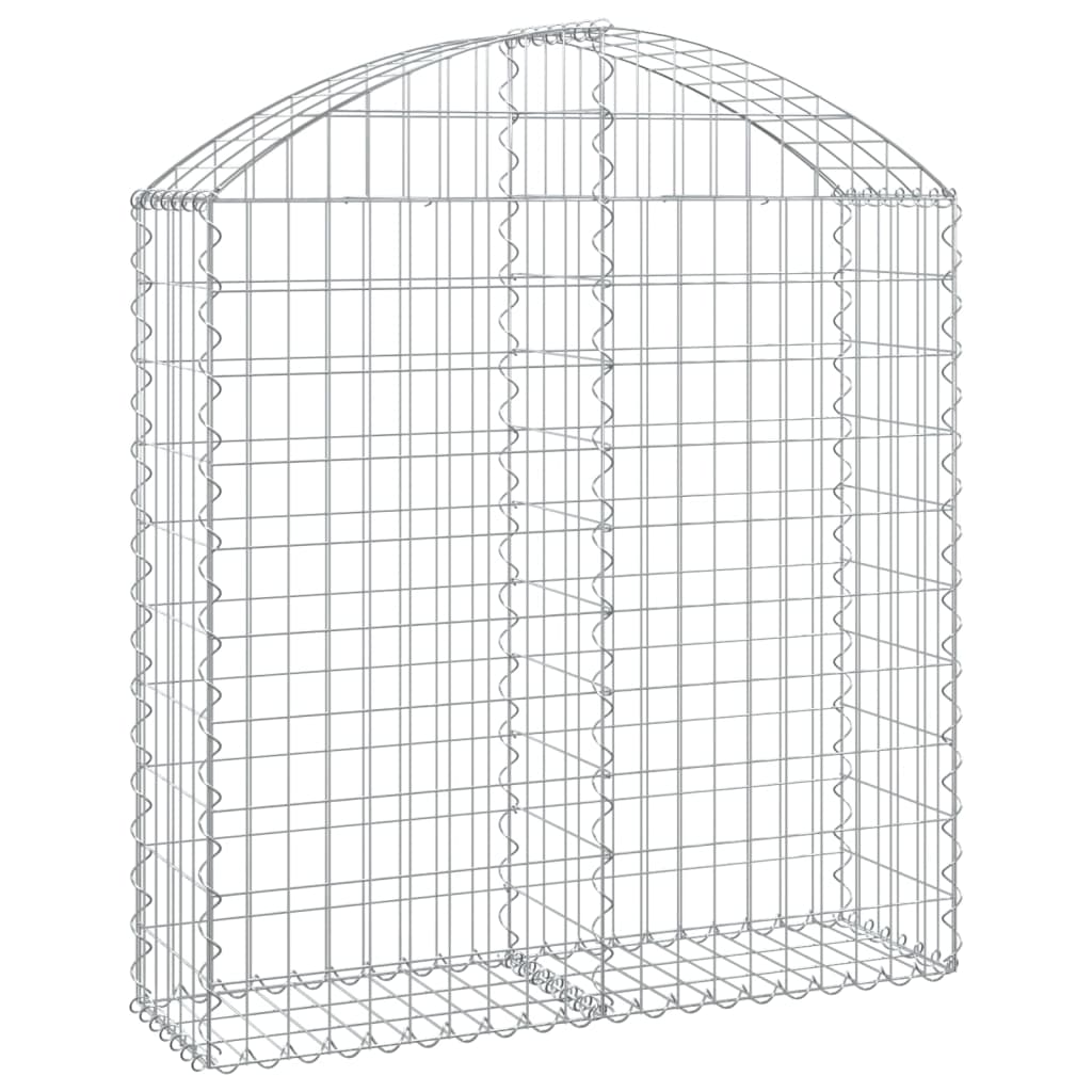Gabione mit Hochbogen 100x30x100/120 cm Verzinktes Eisen - Pazzar.ch