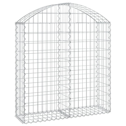 Gabione mit Hochbogen 100x30x100/120 cm Verzinktes Eisen - Pazzar.ch