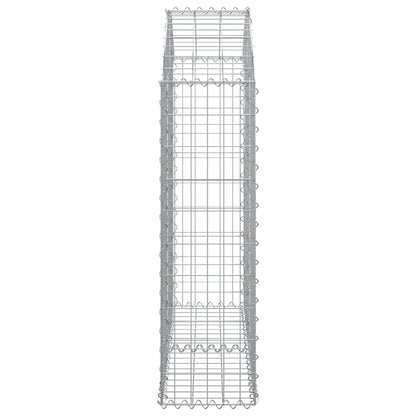 Gabione mit Hochbogen 100x30x100/120 cm Verzinktes Eisen - Pazzar.ch