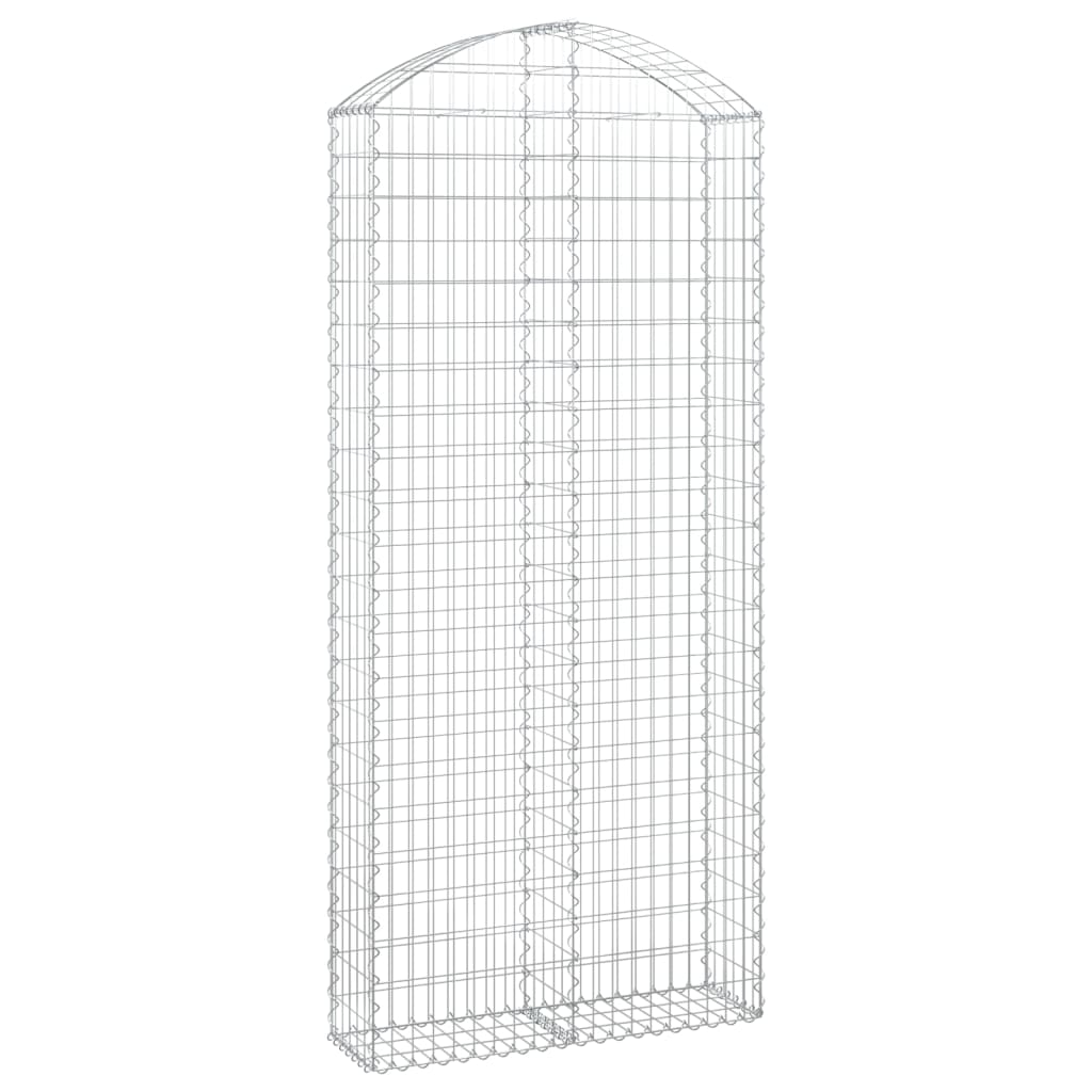 Gabione mit Hochbogen 100x30x220/240 cm Verzinktes Eisen - Pazzar.ch