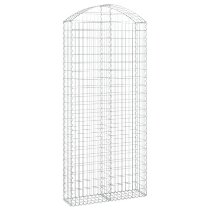Gabione mit Hochbogen 100x30x220/240 cm Verzinktes Eisen - Pazzar.ch
