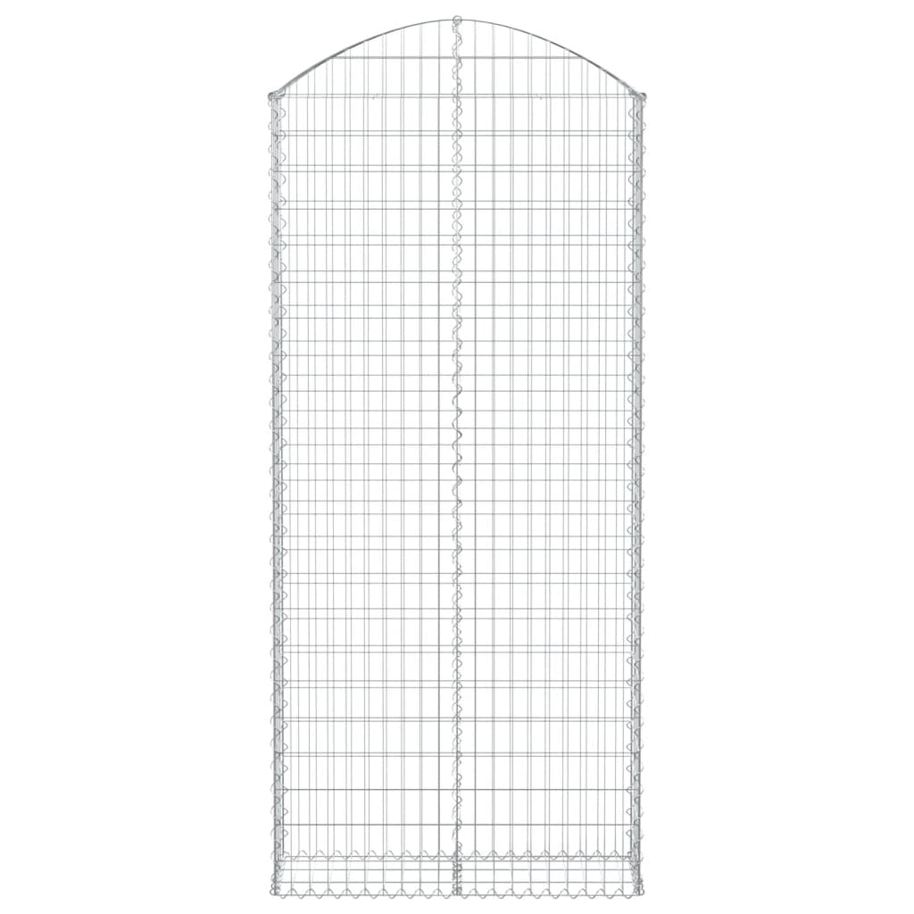 Gabione mit Hochbogen 100x30x220/240 cm Verzinktes Eisen - Pazzar.ch