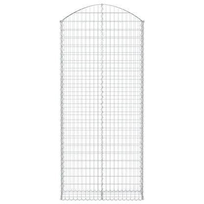 Gabione mit Hochbogen 100x30x220/240 cm Verzinktes Eisen - Pazzar.ch