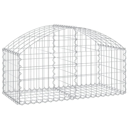 Gabione mit Hochbogen 100x50x40/60 cm Verzinktes Eisen - Pazzar.ch