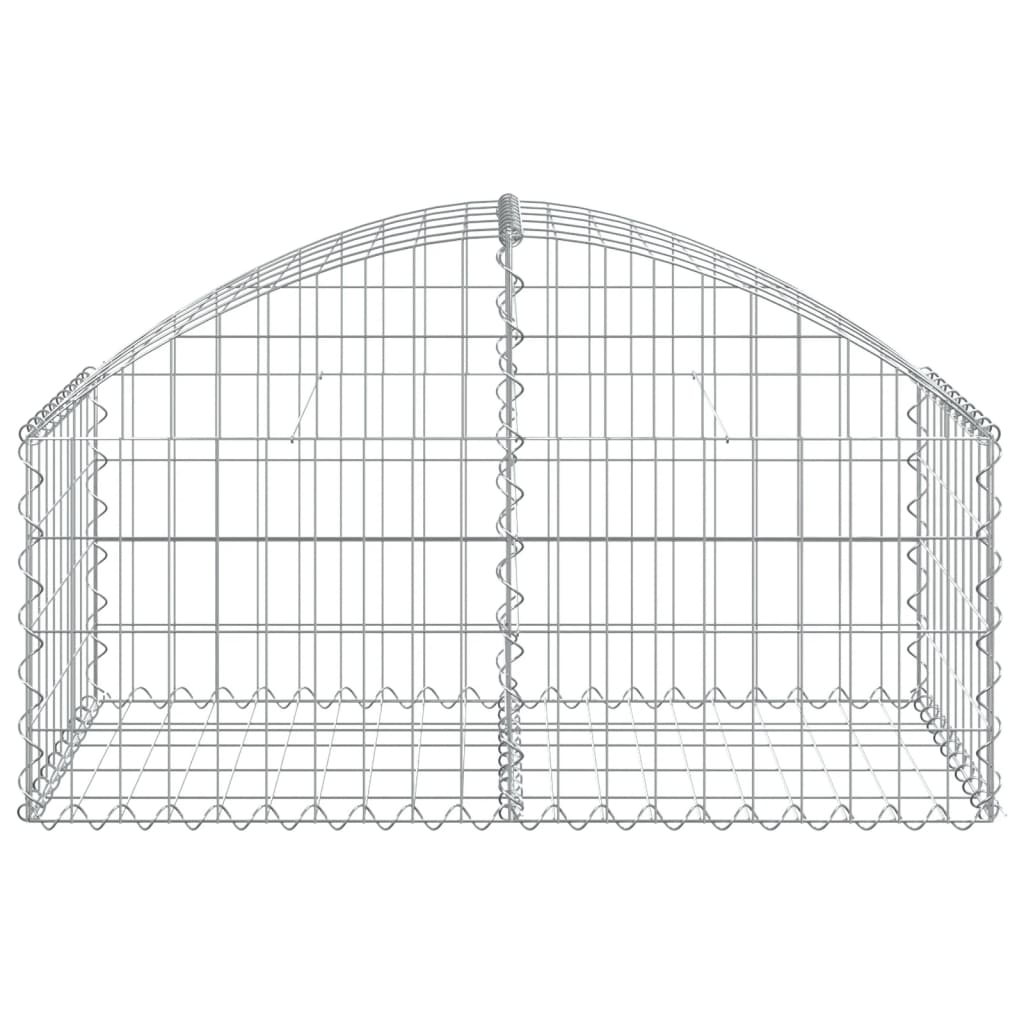 Gabione mit Hochbogen 100x50x40/60 cm Verzinktes Eisen - Pazzar.ch