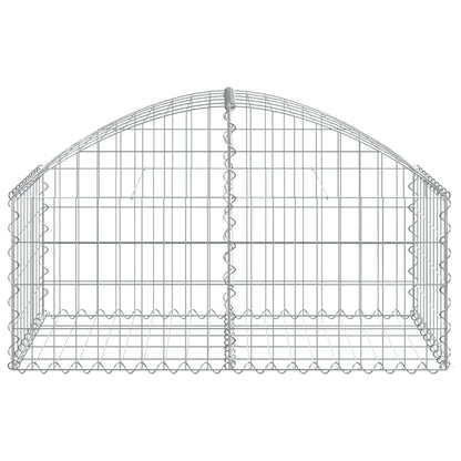Gabione mit Hochbogen 100x50x40/60 cm Verzinktes Eisen - Pazzar.ch