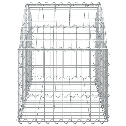 Gabione mit Hochbogen 100x50x40/60 cm Verzinktes Eisen - Pazzar.ch