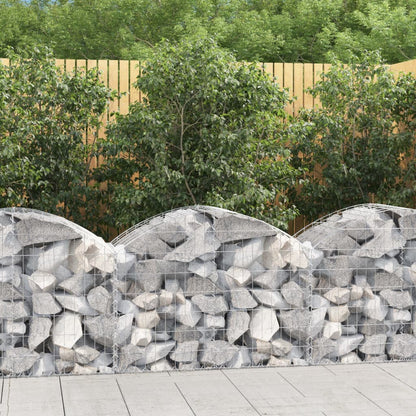 Gabione mit Hochbogen 100x50x60/80 cm Verzinktes Eisen - Pazzar.ch
