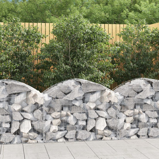 Gabione mit Hochbogen 100x50x60/80 cm Verzinktes Eisen - Pazzar.ch