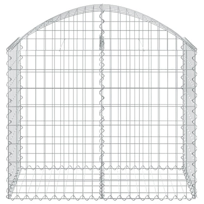 Gabione mit Hochbogen 100x50x80/100 cm Verzinktes Eisen - Pazzar.ch