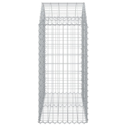 Gabione mit Hochbogen 100x50x100/120 cm Verzinktes Eisen - Pazzar.ch