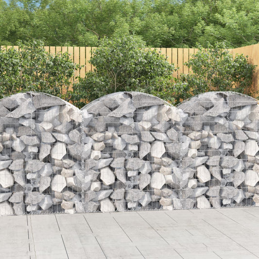 Gabione mit Hochbogen 100x50x100/120 cm Verzinktes Eisen - Pazzar.ch