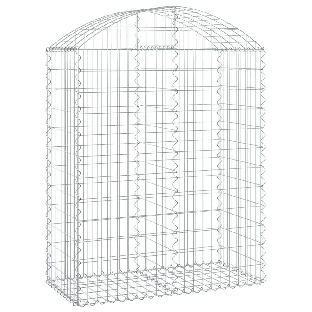 Gabione mit Hochbogen 100x50x120/140 cm Verzinktes Eisen - Pazzar.ch
