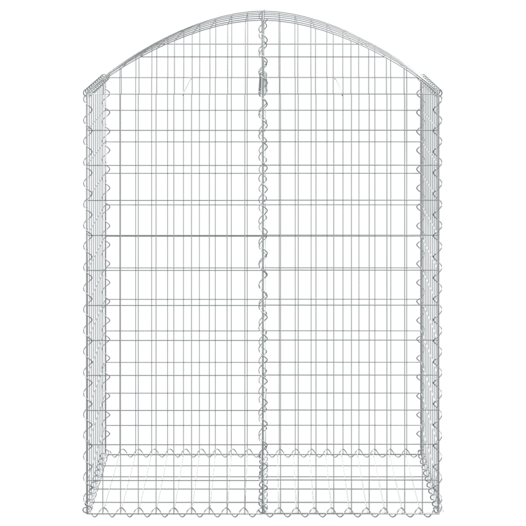 Gabione mit Hochbogen 100x50x120/140 cm Verzinktes Eisen