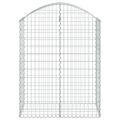 Gabione mit Hochbogen 100x50x120/140 cm Verzinktes Eisen - Pazzar.ch