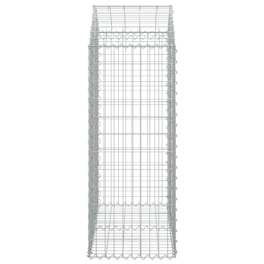 Gabione mit Hochbogen 100x50x120/140 cm Verzinktes Eisen - Pazzar.ch
