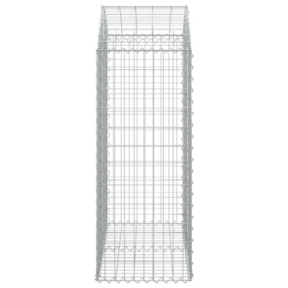 Gabione mit Hochbogen 100x50x120/140 cm Verzinktes Eisen - Pazzar.ch