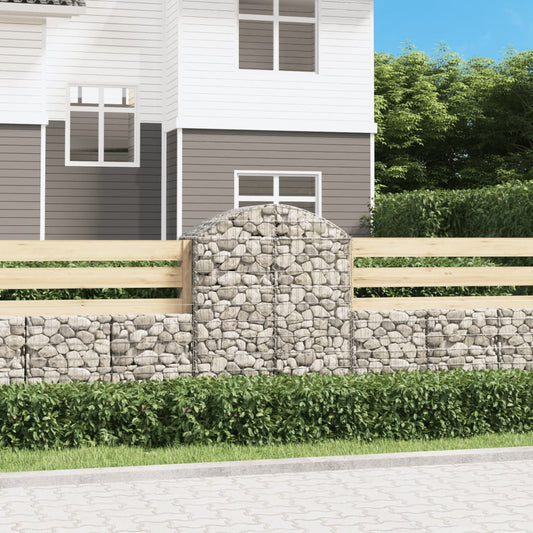 Gabione mit Hochbogen 100x50x120/140 cm Verzinktes Eisen - Pazzar.ch