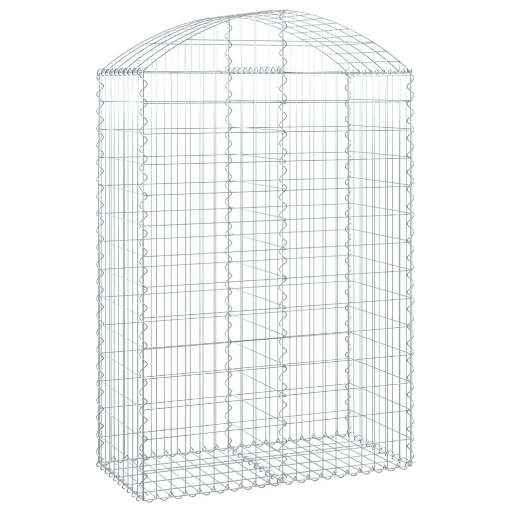 Gabione mit Hochbogen 100x50x140/160 cm Verzinktes Eisen - Pazzar.ch