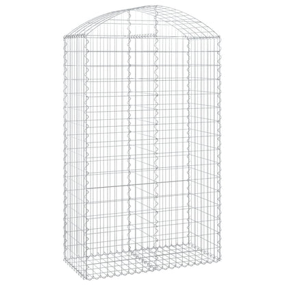 Gabione mit Hochbogen 100x50x160/180 cm Verzinktes Eisen - Pazzar.ch