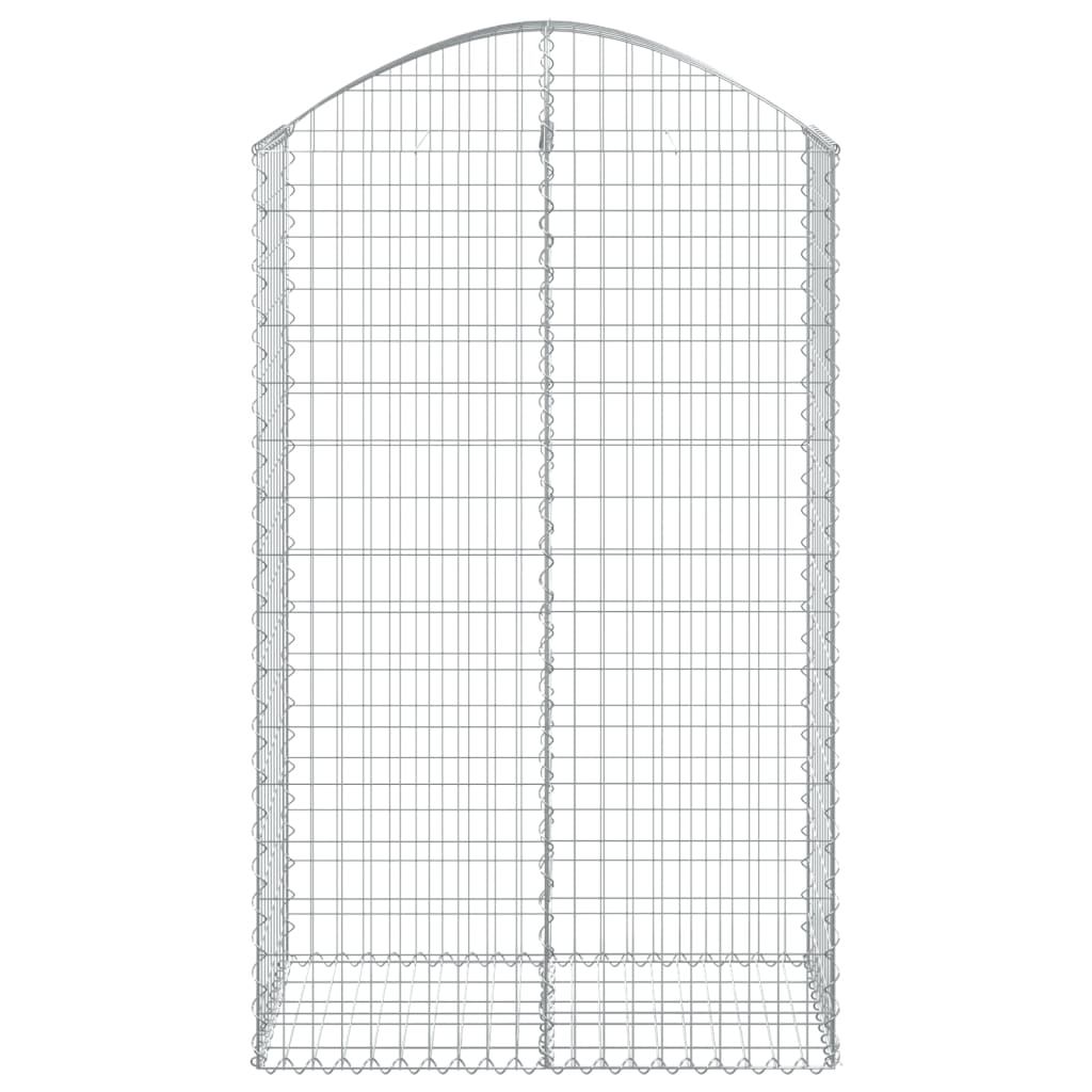 Gabione mit Hochbogen 100x50x160/180 cm Verzinktes Eisen - Pazzar.ch