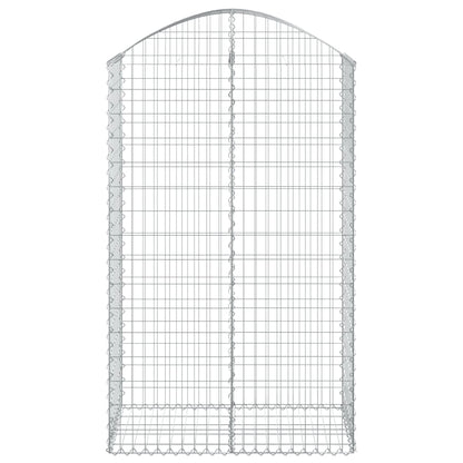 Gabione mit Hochbogen 100x50x160/180 cm Verzinktes Eisen - Pazzar.ch
