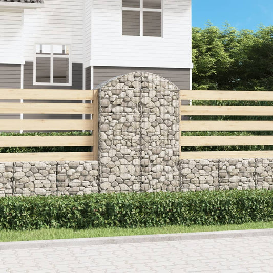 Gabione mit Hochbogen 100x50x160/180 cm Verzinktes Eisen - Pazzar.ch