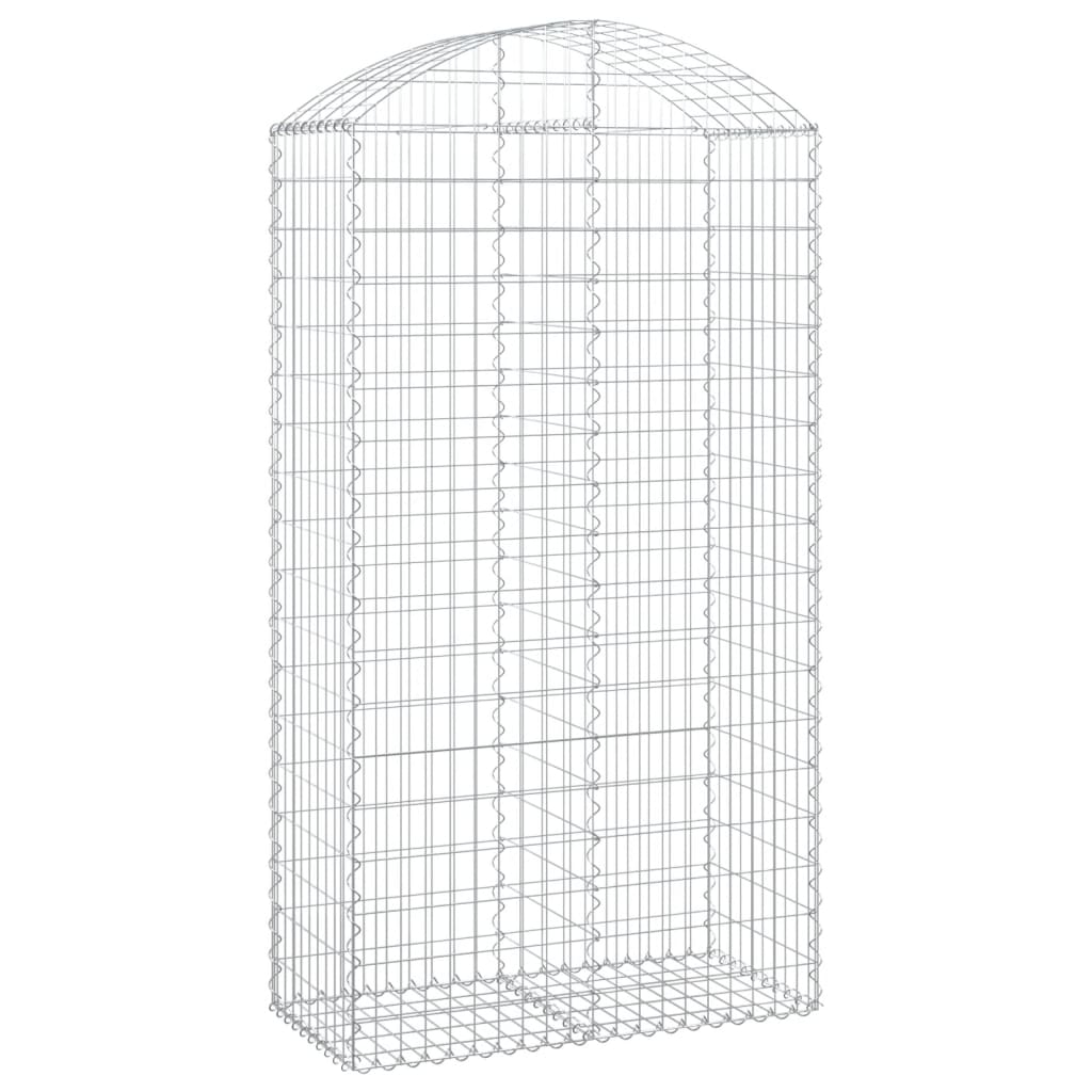Gabione mit Hochbogen 100x50x180/200 cm Verzinktes Eisen - Pazzar.ch