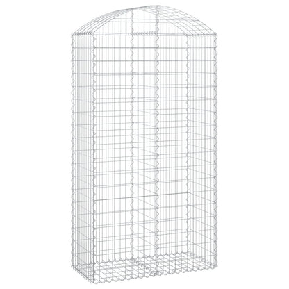 Gabione mit Hochbogen 100x50x180/200 cm Verzinktes Eisen - Pazzar.ch